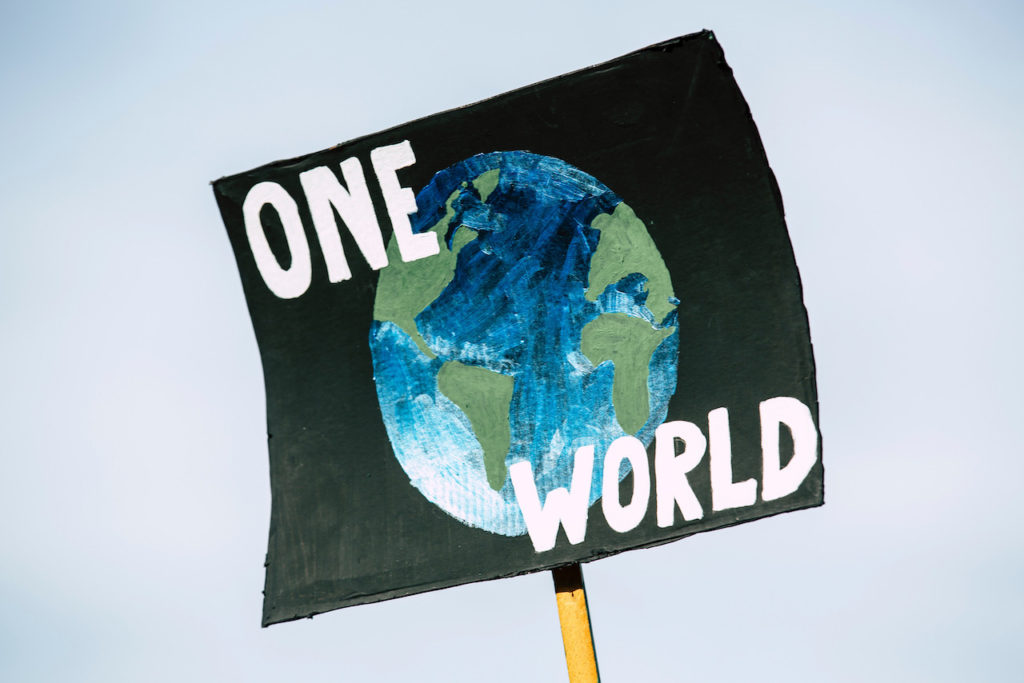 One World sign